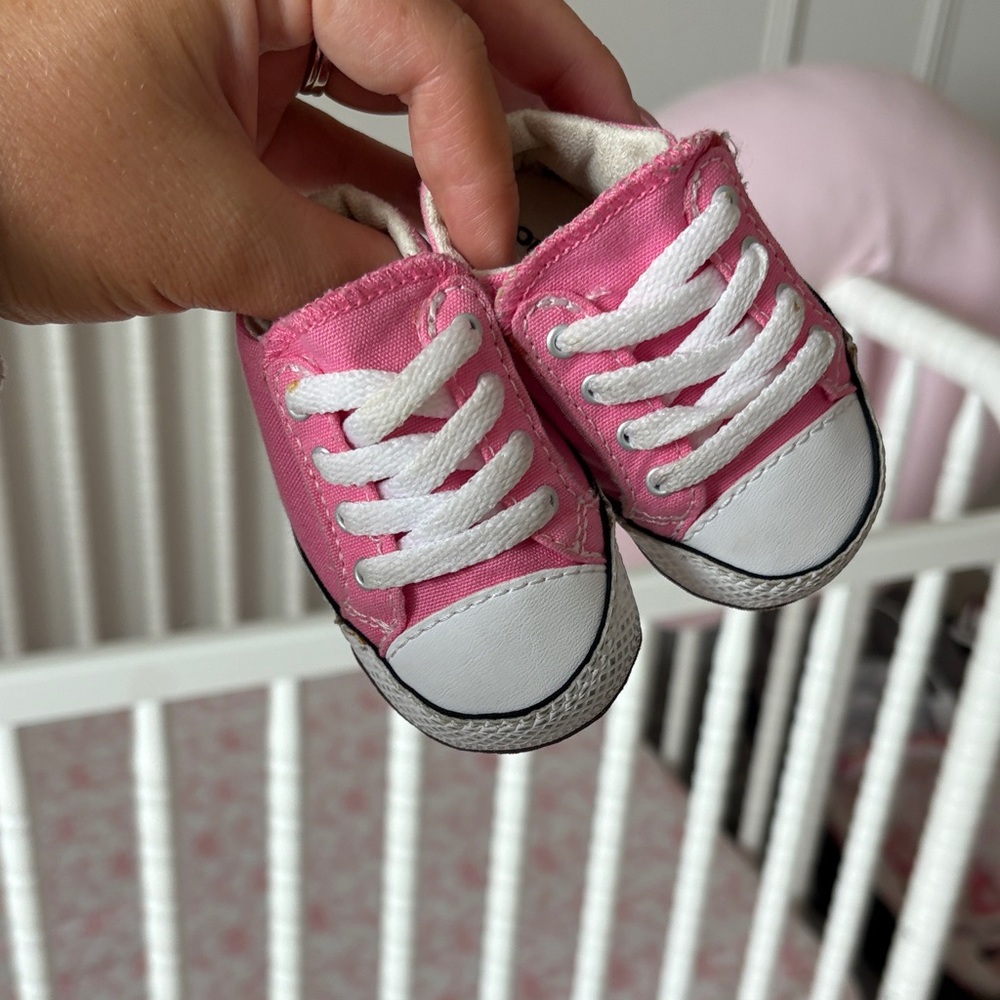 Converse Pink and White Baby Chuck Taylor Sneakers